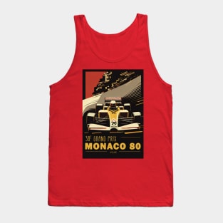1980 Monaco Grand Prix Travel Poster Tank Top